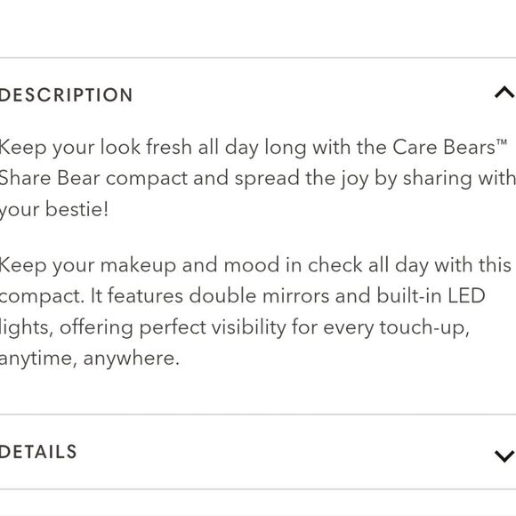 Impressions X Care Bears Share Bear "Beary Cute" LED Compact Mirror - Picture 6 of 9